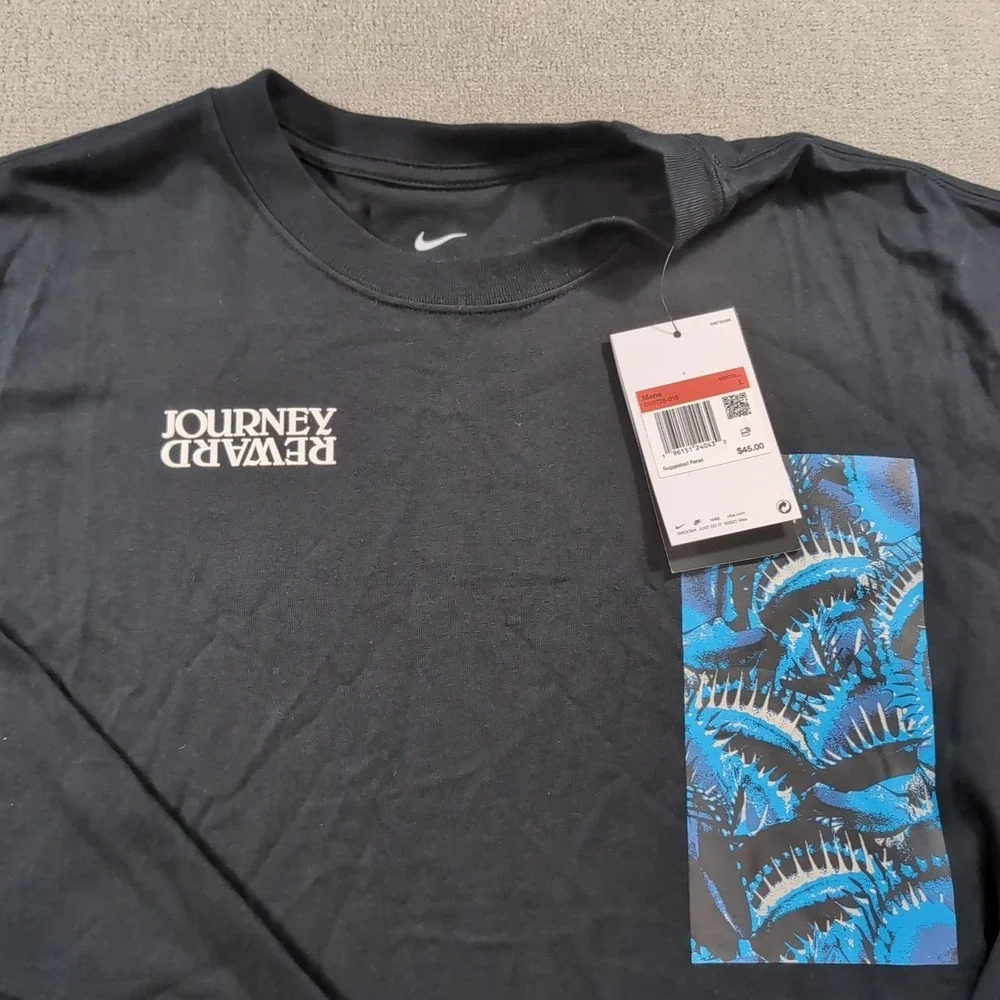 Nike x Kyrie Irving‎ Journey Reward Long Sleeve T Shirt NWT L Black Loose Fit